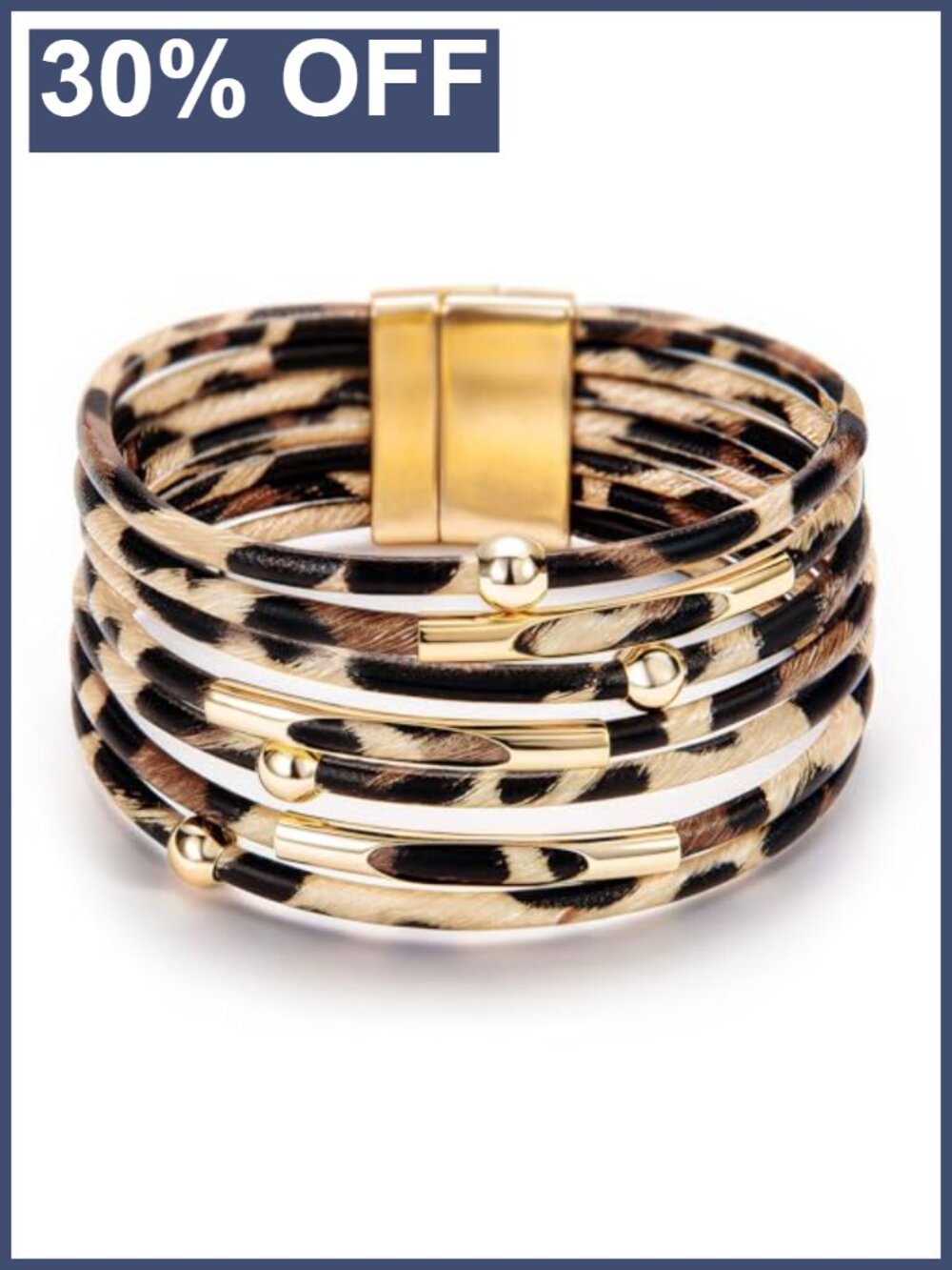 Leather Wrap Bracelet Women Boho Western Cuff Layered Jewelry